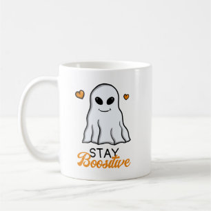 Caneca De Café Funny Orange e Black Cute Ghost Halloween