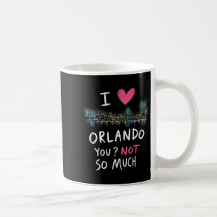 Caneca De Café Funny Orlando Florida Night Skyline Vintage Premiu