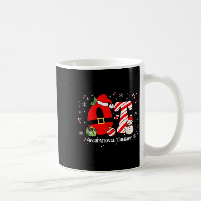 Caneca De Café Funny Ot Nurse Occupational Therapy Santa Christma (Direita)