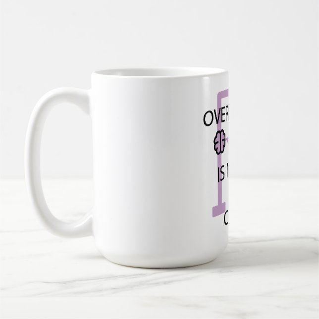 Caneca De Café Funny Overthinking Is My Best Cardio Gym Workout (Esquerda)