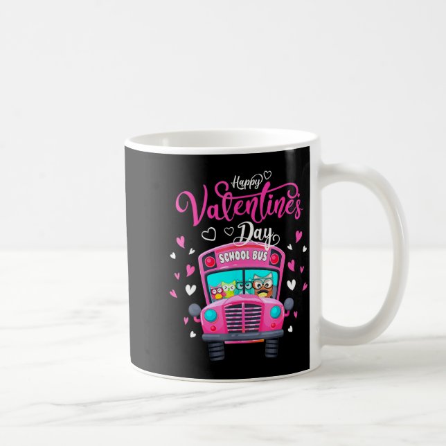Caneca De Café Funny Owls School Bus Driver Happy Valentines Day  (Direita)
