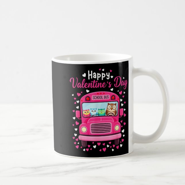 Caneca De Café Funny Owls School Bus Driver Happy Valentines Day  (Direita)