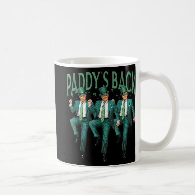 Caneca De Café Funny Paddys Back Trump Dancing (Direita)