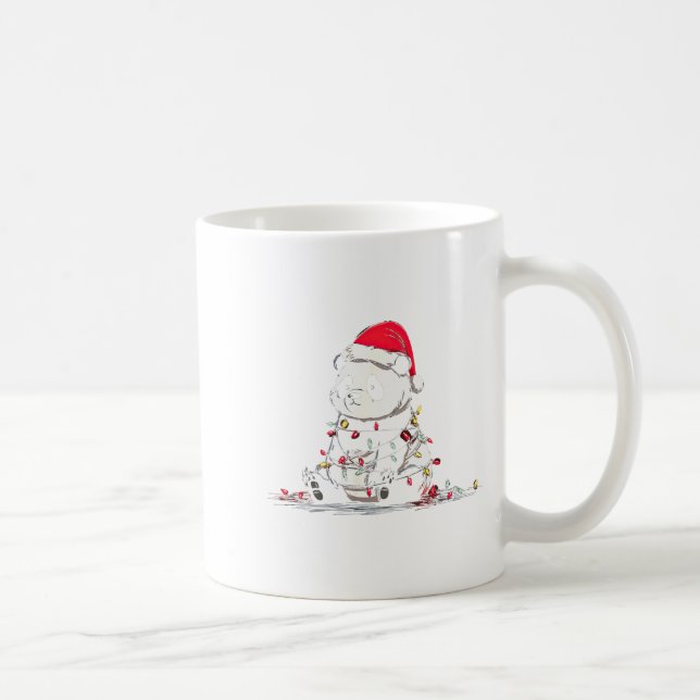 Caneca De Café Funny Panda Christmas Graphics Animal Lights Lover (Direita)