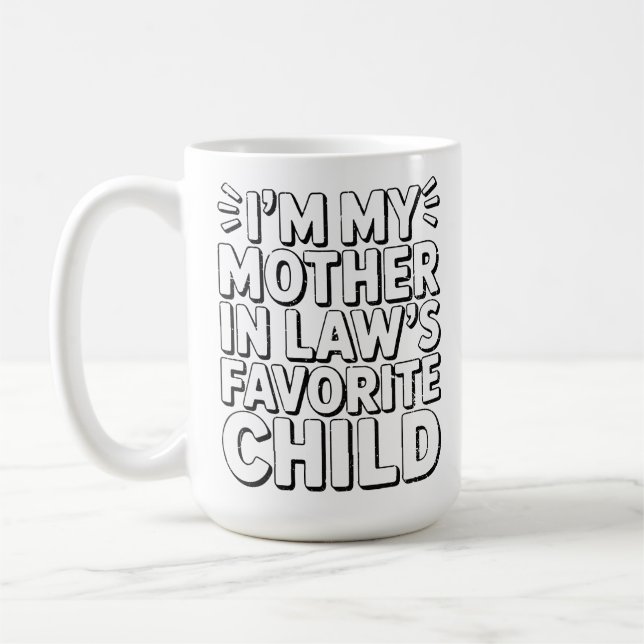 Caneca De Café Funny Parenting Humor Favorite Child Mother In Law (Esquerda)