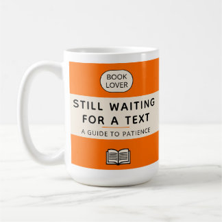 Caneca De Café Funny Patience Title Retro Paperback Cover Orange