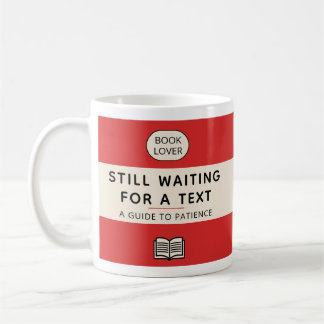Caneca De Café Funny Patience Title Retro Paperback Cover Red