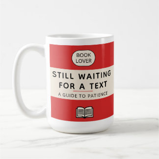 Caneca De Café Funny Patience Title Retro Paperback Cover Red