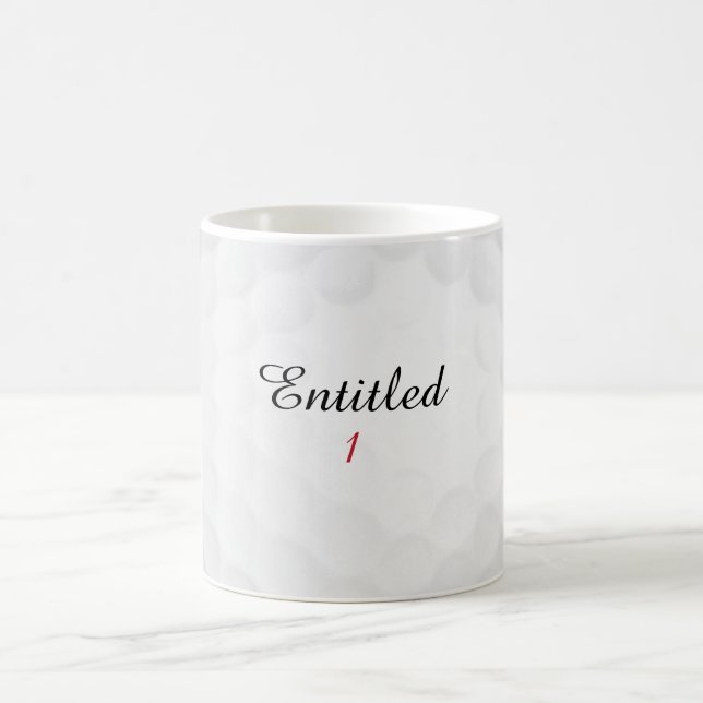 Caneca De Café Funny Personalized Entitled 1 Initial Golf Name (Centro)