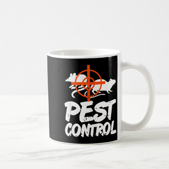 Caneca De Café Funny Pest Control Humor For Rat Hunters &amp; Tra (Direita)