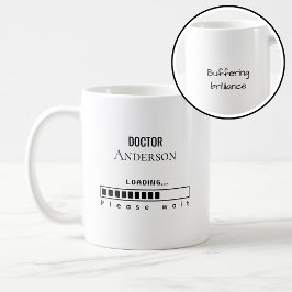 Caneca De Café Funny PhD Graduation Doctor Name Loading 