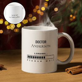 Caneca De Café Funny PhD Graduation Doctor Name Loading 