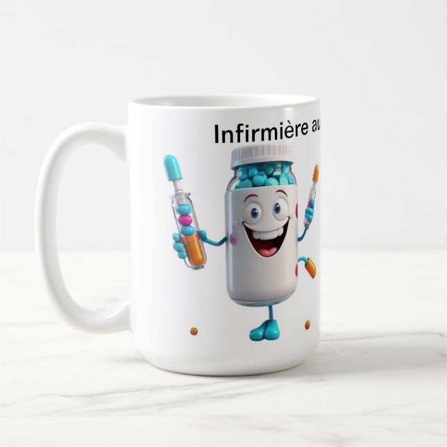 Caneca De Café Funny Pill Bottle Mug (Esquerda)