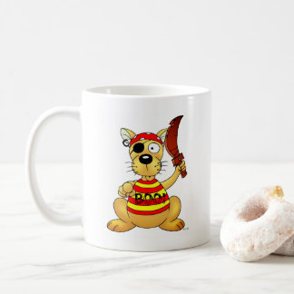 Caneca De Café Funny Pirate Dog with Toy Sword