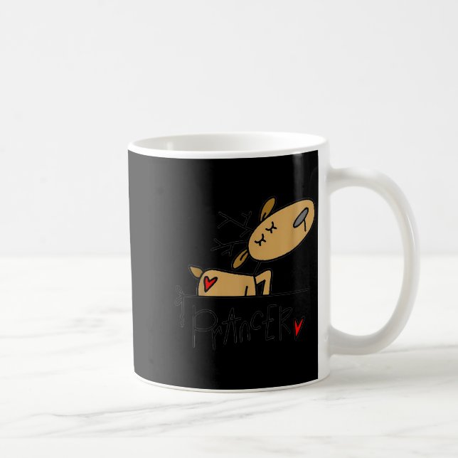 Caneca De Café Funny Prancer Reindeer Christmas Holiday S  (Direita)