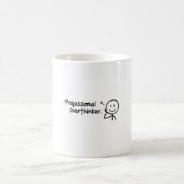 Caneca De Café Funny Professional Overthinker Mug Design