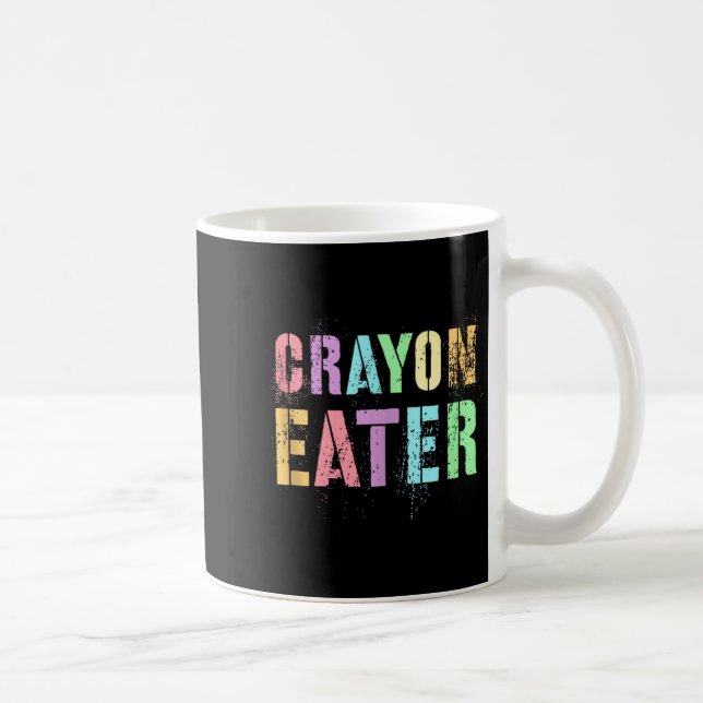 Caneca De Café Funny Proud Crayon Eater Military Veteran Dad Offi (Direita)