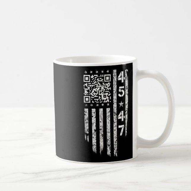 Caneca De Café Funny Qr Ele é o Ck Presidente Trump Code (Direita)