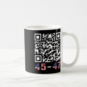 Caneca De Café Funny Qr Presidente Trump 45 47 Tee Trump Dancing 