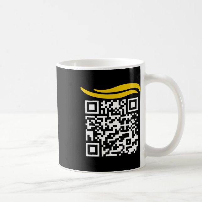 Caneca De Café Funny Qr Presidente Trump Dance Code 1 (Direita)