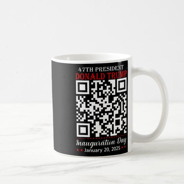Caneca De Café Funny Qr Presidente Trump Dance Code Inauguração D (Direita)