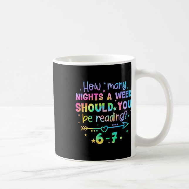 Caneca De Café Funny Reading 67 Teacher Six Seven Reading 6 7 Boo (Direita)