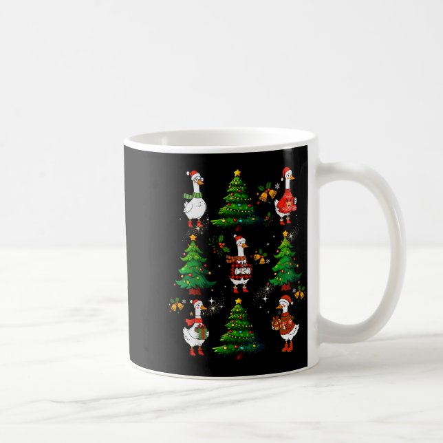 Caneca De Café Funny Retro Merry Goosemas Christmas Silly Goose X (Direita)