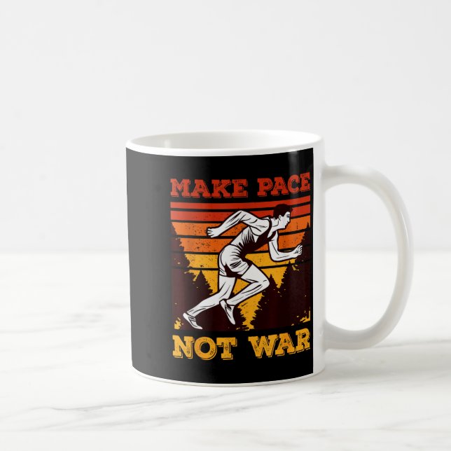 Caneca De Café Funny Retro Runner Running Quote Gift - Make Pace  (Direita)