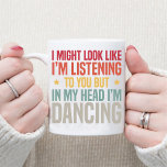 Caneca De Café Funny Retro Vintage Ballerina Dancer<br><div class="desc">Esta Coffee Mug apresenta um design de texto divertido de retrovisores para Balés Dançarinos. O melhor presente de bailarina.</div>