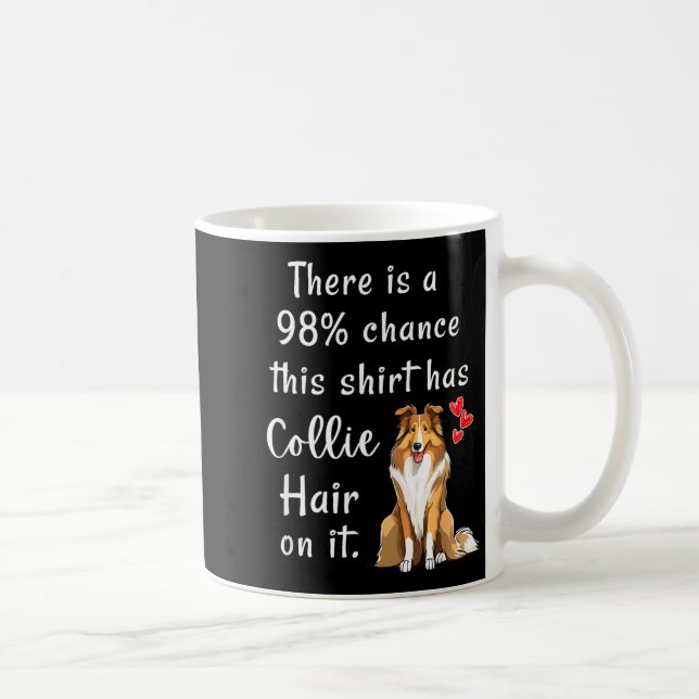 Caneca De Café Funny Rough Collies 98% Chance Shirt Has Hair Roug (Direita)