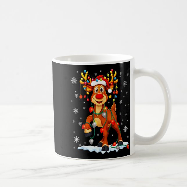 Caneca De Café Funny Rudolph Reindeer Pjs Pajamas Christmas Men W (Direita)