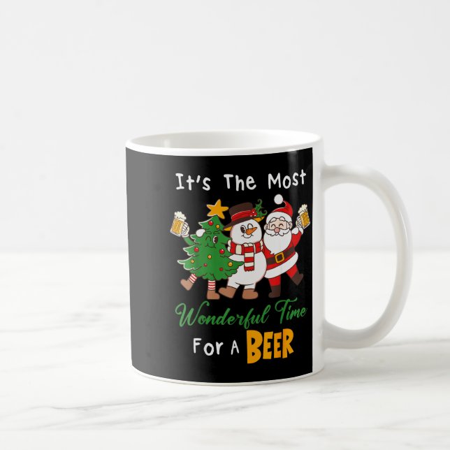 Caneca De Café Funny Santa Beer Christmas Drinking Most Wonderful (Direita)