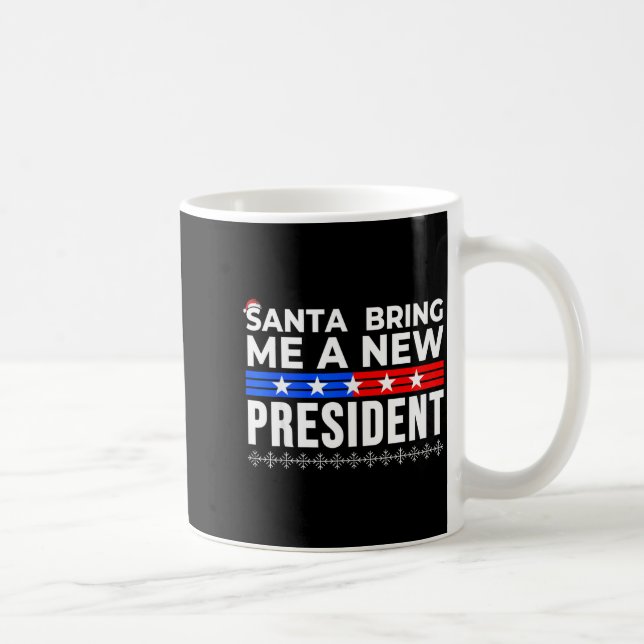 Caneca De Café Funny Santa Bring Me A New President Liberal Democ (Direita)
