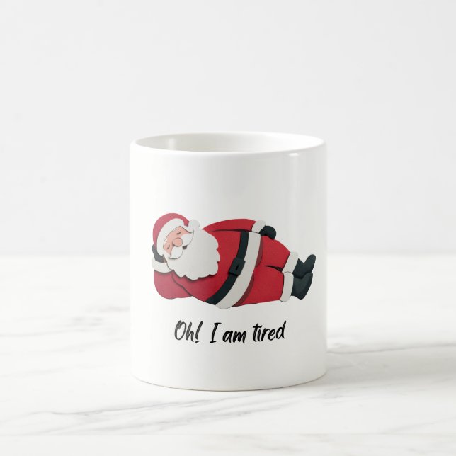 Caneca De Café   Funny santa christmas cartoon  illustration  (Centro)