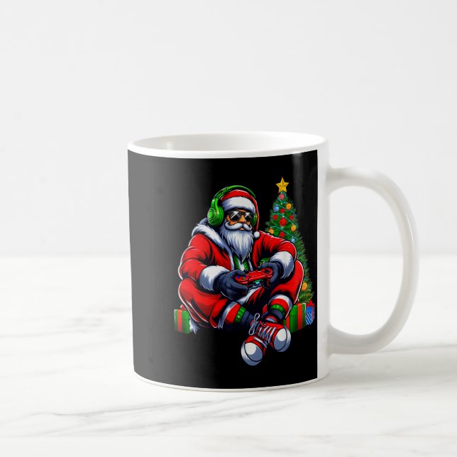 Caneca De Café Funny Santa Christmas Gamer Controller Xmas Gaming (Direita)