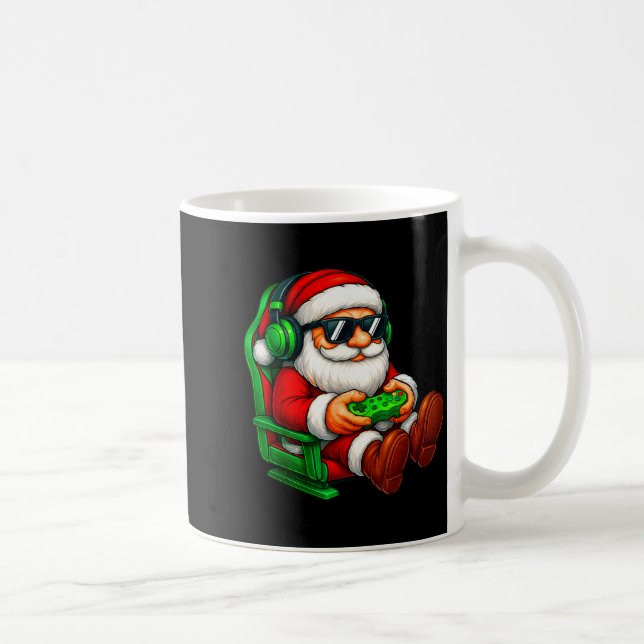 Caneca De Café Funny Santa Gaming Gamer Pajamas Pjs Christmas Xma (Direita)