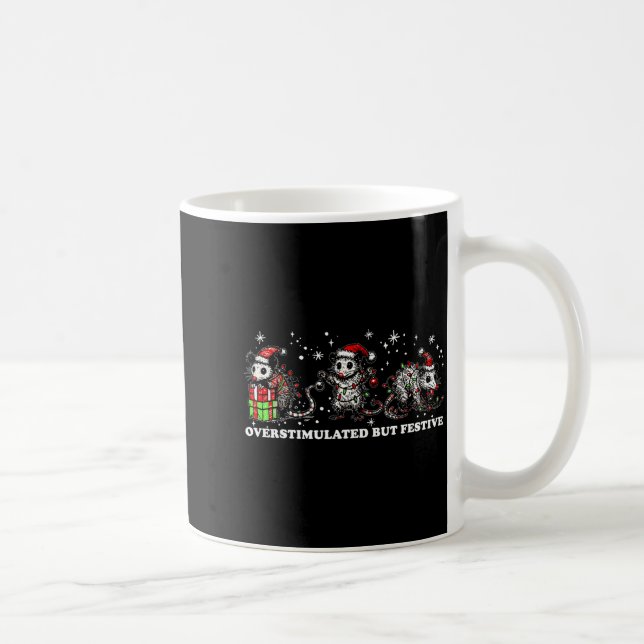 Caneca De Café Funny Santa Ossums Overstimulated But Festive Xmas (Direita)