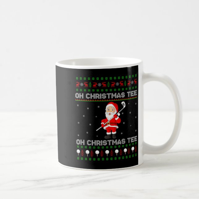 Caneca De Café Funny Santa Playing Golf Srts Christmas  (Direita)