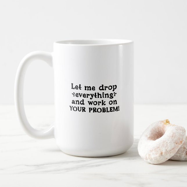 Caneca De Café Funny Sarcastic Quote Office Job Coffee Mug (Com Donut)