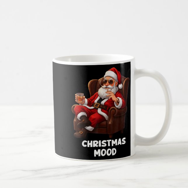 Caneca De Café Funny Sarcastic Santa Smoking And Drinking “christ (Direita)