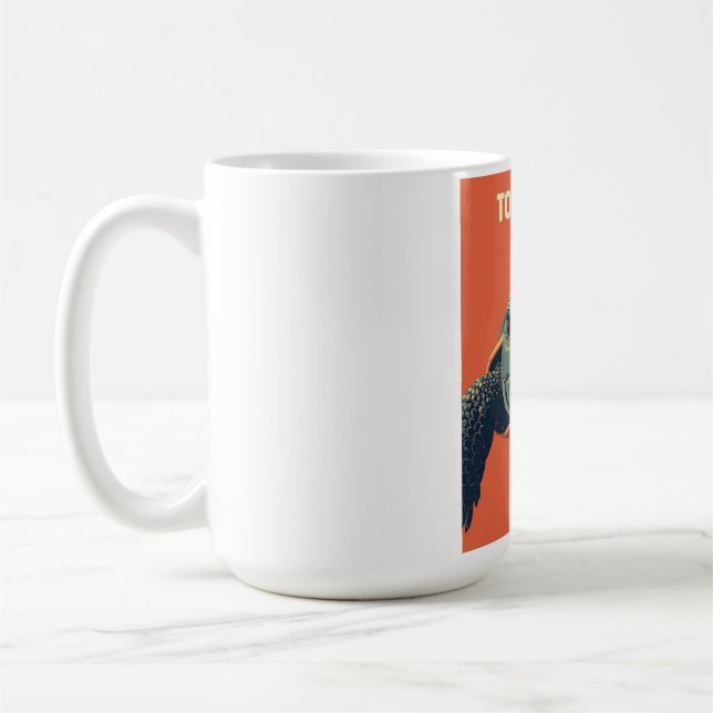 Caneca De Café Funny Sarcastic Turtle Too Slow Poster - Ironic Mo (Esquerda)