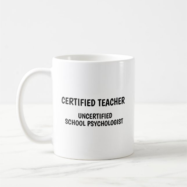 Caneca De Café Funny School Teacher Life (Esquerda)