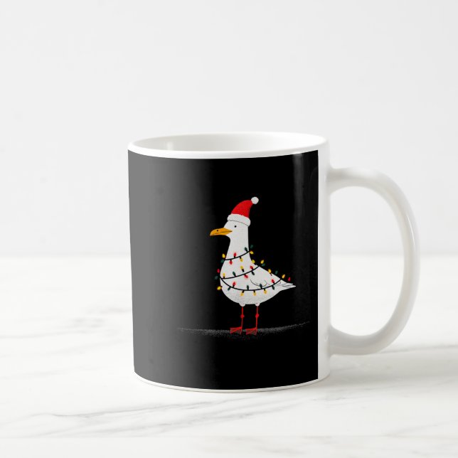 Caneca De Café Funny Seagull Christmas Graphics Animal Lights Lov (Direita)