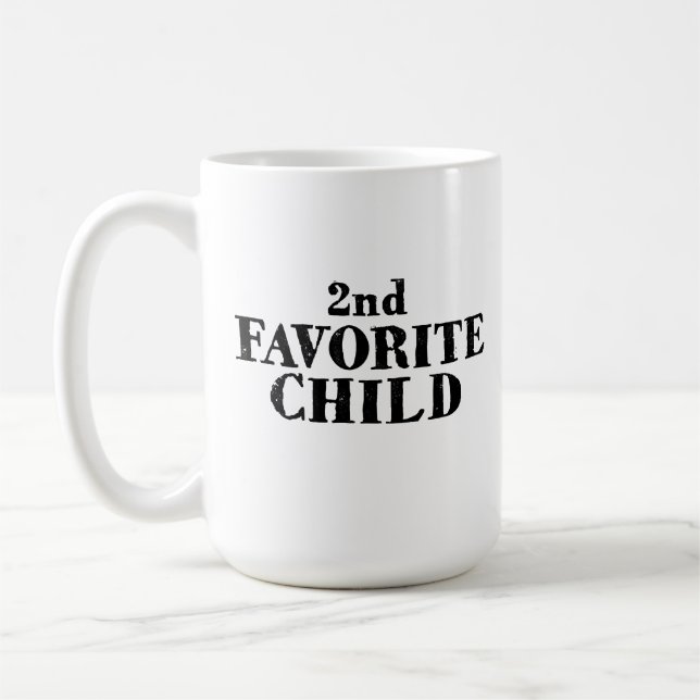 Caneca De Café Funny second favorite child sibling son daughter  (Esquerda)