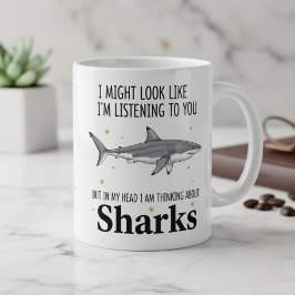 Caneca De Café Funny Shark Coffee Mug Gift For Shark Lovers