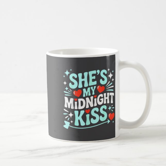 Caneca De Café Funny She's My Midnight Kiss Valentine Matching Co (Direita)