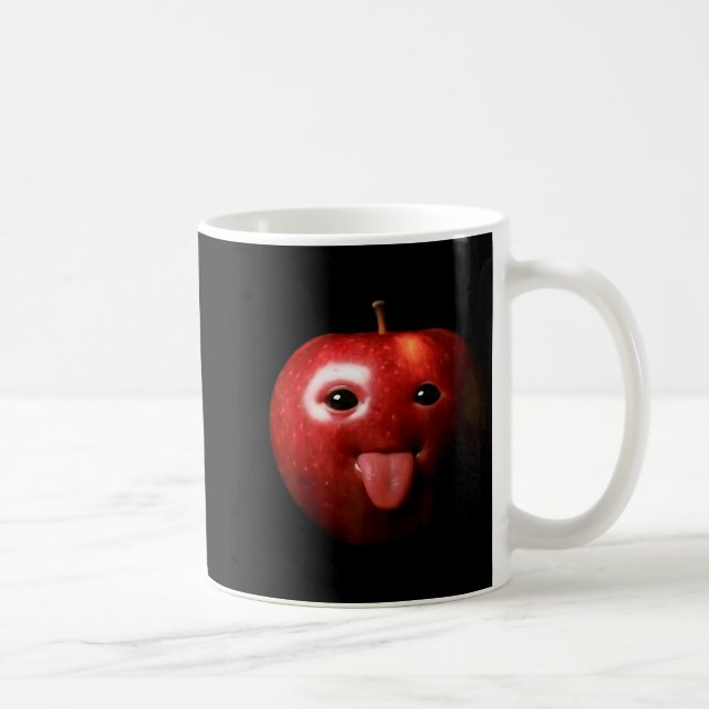 Caneca De Café Funny Silly Ai Gen Z Meme Brainrot Humor Tongue Ou (Direita)