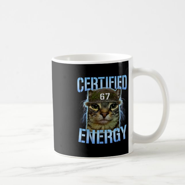 Caneca De Café Funny Six Seven 67 Meme Certified Energy Cursed Ca (Direita)
