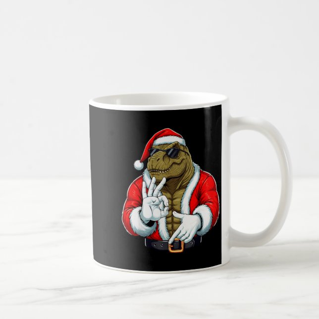 Caneca De Café Funny Six Seven 67 Meme T-rex Christmas Men Boys T (Direita)