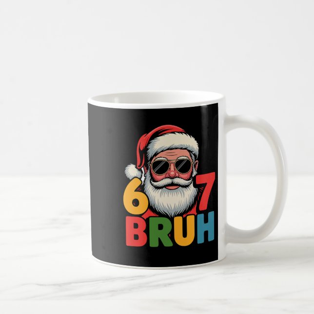Caneca De Café Funny Six Seven 6 7 Meme Santa Christmas Men Boys  (Direita)